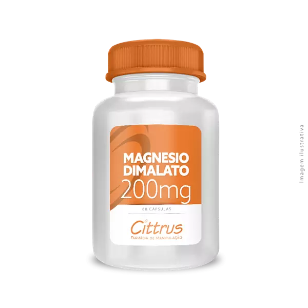 Imagem de Magnesio Dimalato 200mg 60 Cápsulas